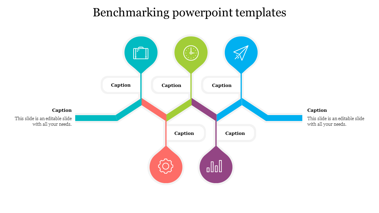 Best Benchmarking Powerpoint Templates With Five Icons